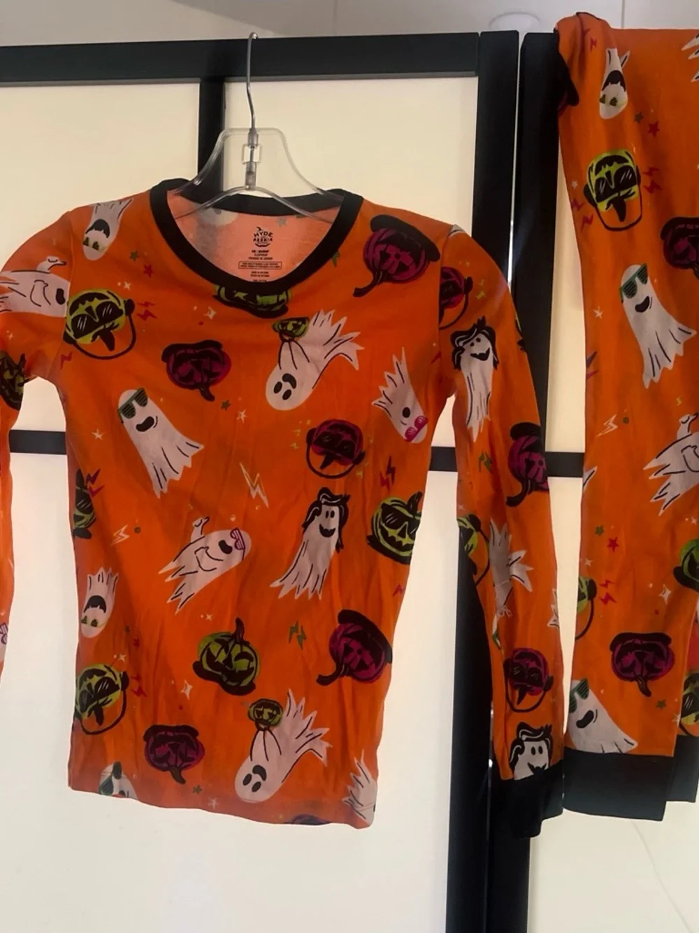 Kids Orange Halloween Ghost Pajama Costume Top - Brand: